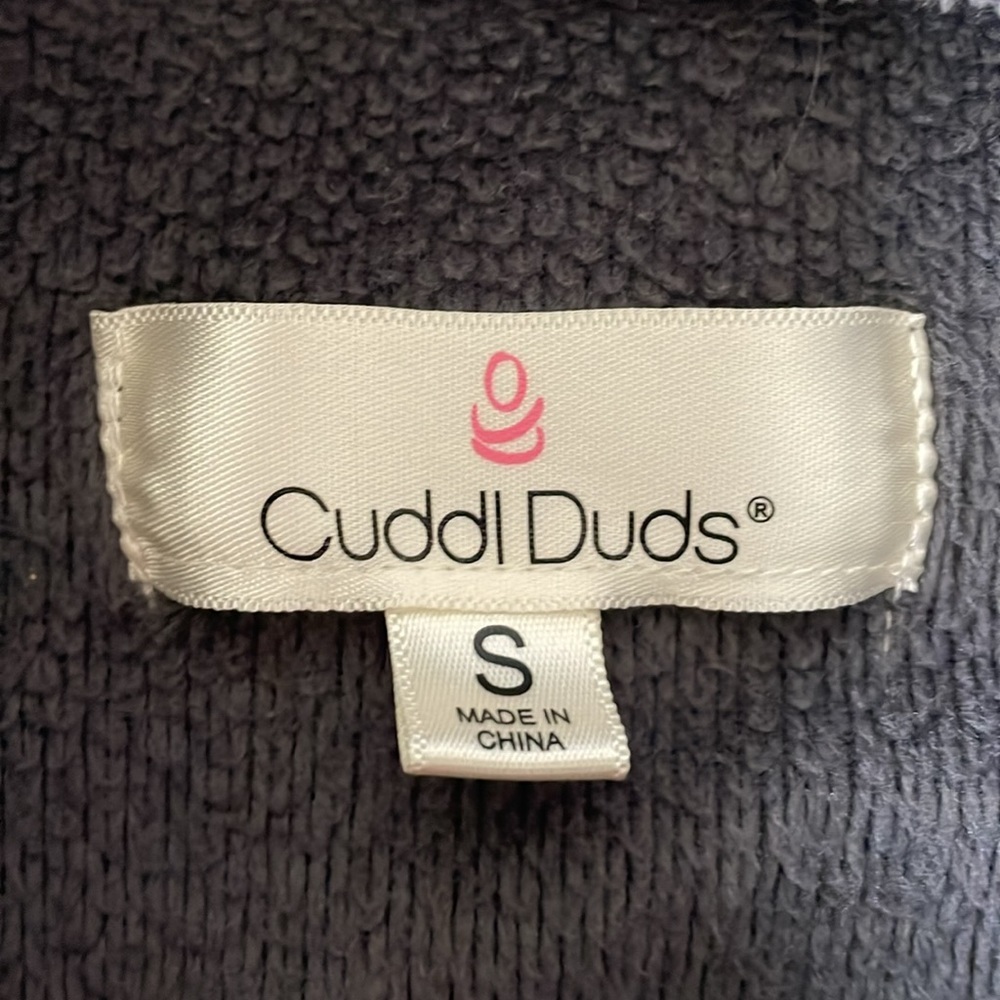 CUDDL DUDS zip up knit jacket size S grey pockets - Picture 5 of 7